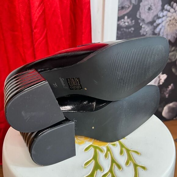 Saint G  VERA BLACK LEATHER HANDCRAFTED SHOES/ size 39 - Picture 7 of 11